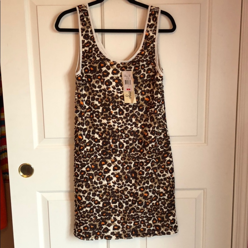 NWT Cheetah Ruffle Dress